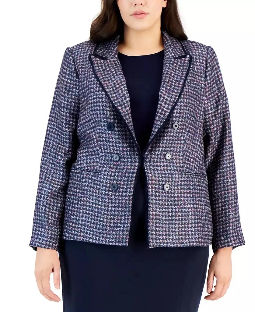 Tahari Plus Size Faux-Double-Breasted Blazer 3