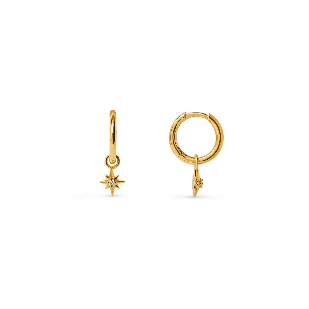 Orelia LUXE LUXE Starburst Huggie Hoop Earrings