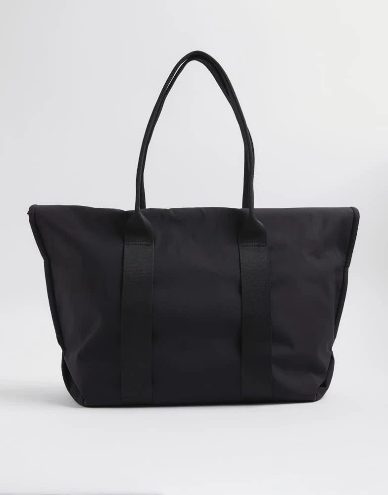 River Island River Island Roll top holdall bag in black 4