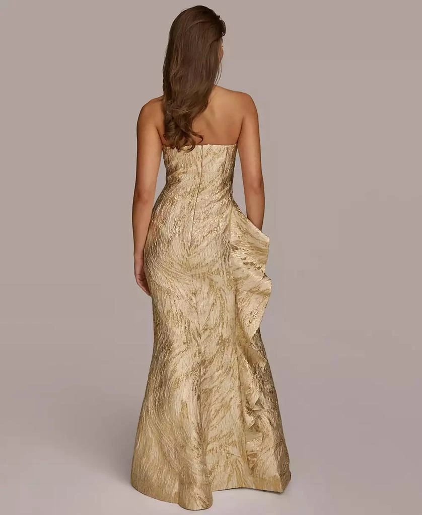 Women's Metallic Ruffled Strapless Gown  On Sale Now with Up to 51% Off |  Discover Exclusive Deals & Savings at BeyondStyle  Authentic Donna Karan  dress|women's fashion|dresses with Limited-Time Discounts, Free