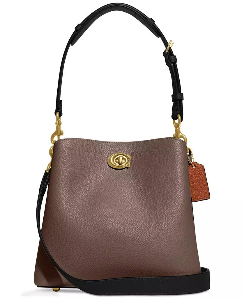 COACH Pebble Leather Willow Bucket Bag with Convertible Straps 1