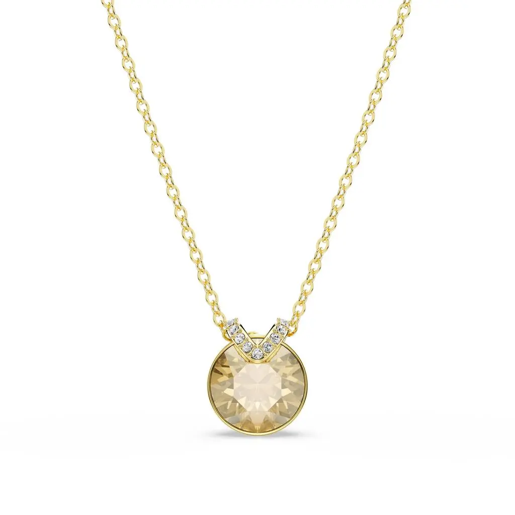 Swarovski Bella v pendant round cut gold tone gold-tone plated 8