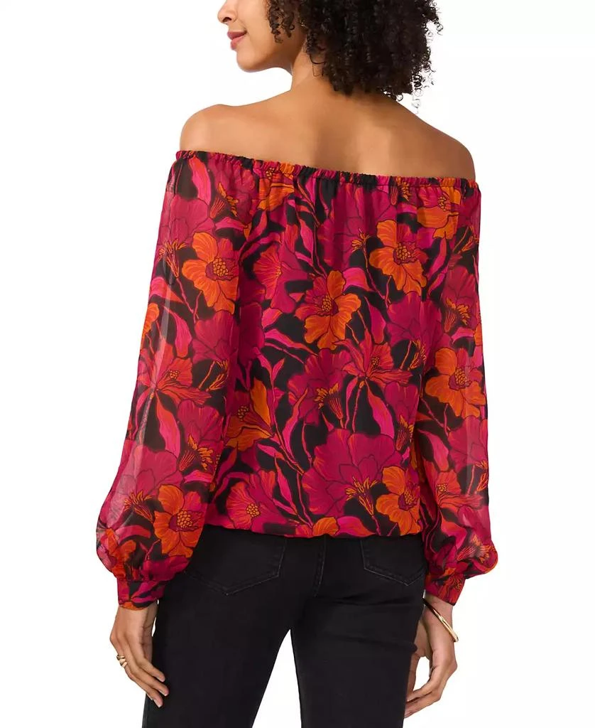 Vince Camuto Women's Printed Off-The-Shoulder Side-Tie Top 2
