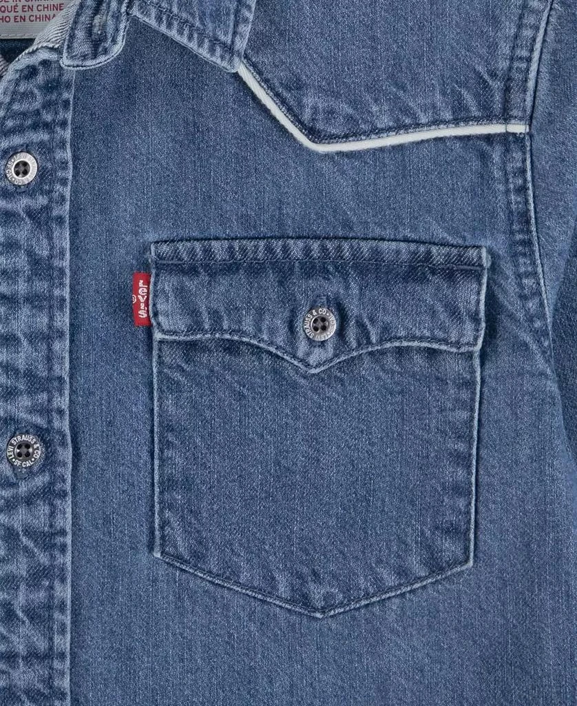 Levi
s Big Boys Logo Western Denim Twill Long Sleeve Shirt 3