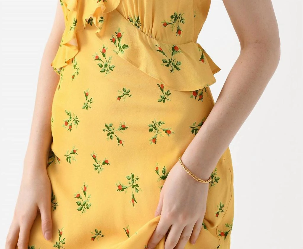 Kitri Rosemary Midi Dress In Buttercup Rosebud Print 4
