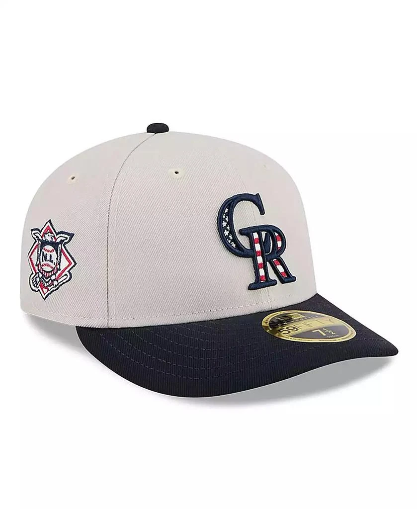 New Era Men's Black Colorado Rockies 2024 Fourth of July Low Profile 59FIFTY Fitted Hat 1
