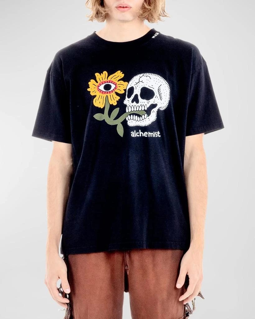 Alchemist Men's Floral Skull T-Shirt 1