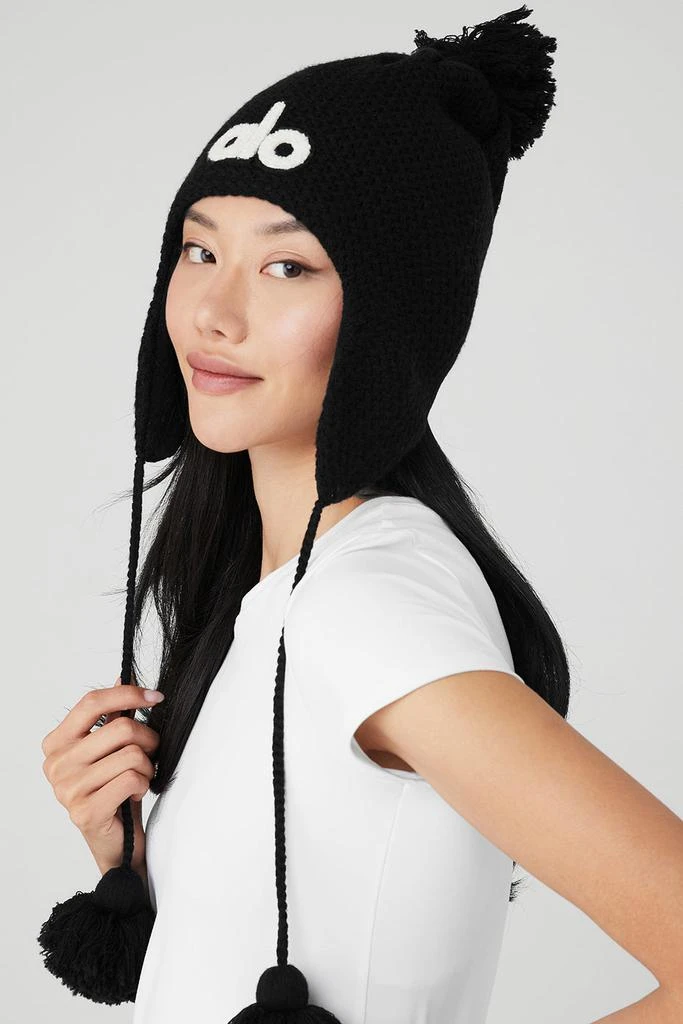 Alo Cool Skies Earflap Beanie - Black 4