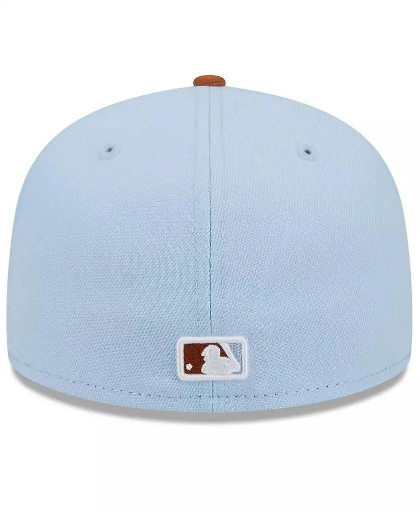 New Era Men's Light Blue/Brown New York Yankees Spring Color Basic Two-Tone 59fifty Fitted Hat 4