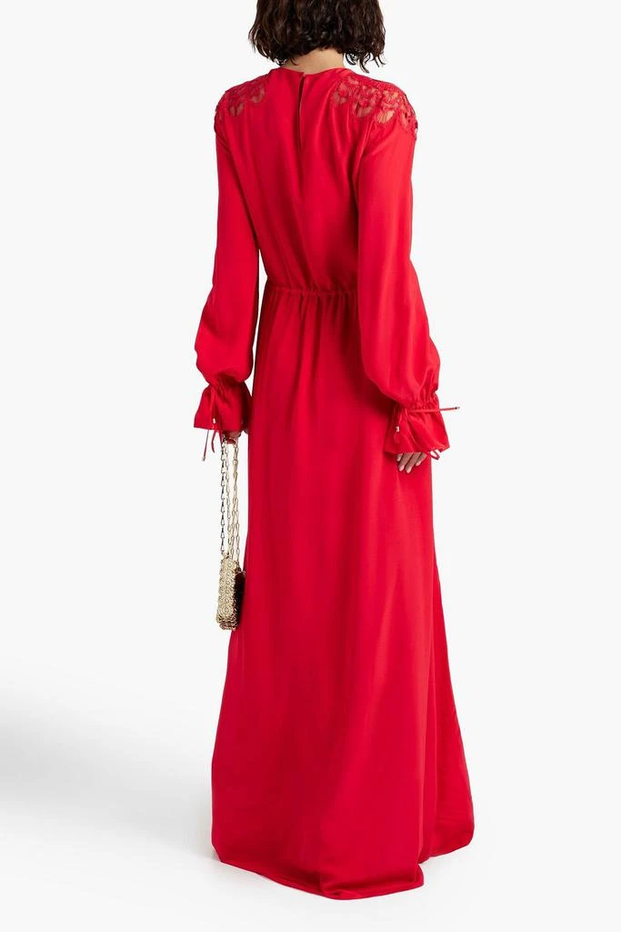 Zuhair Murad Lace-paneled silk-crepe gown 3