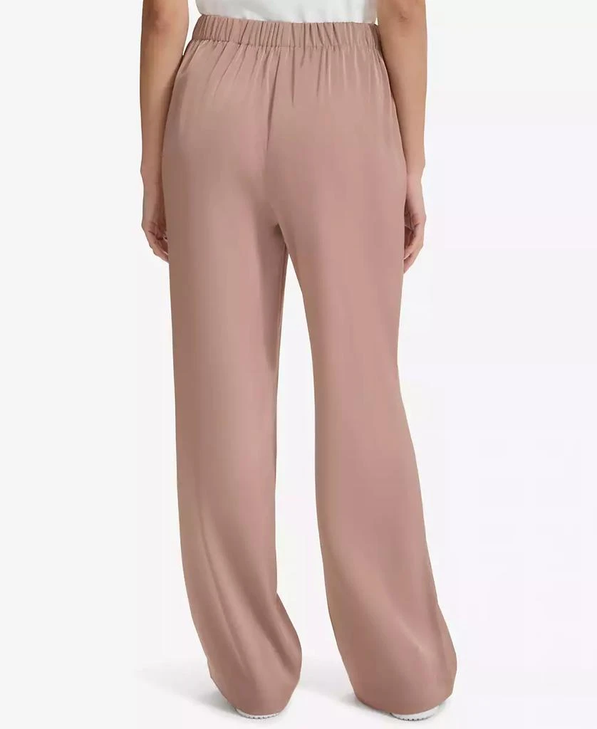 Calvin Klein Women's Elastic-Back Wide-Leg Pants 2