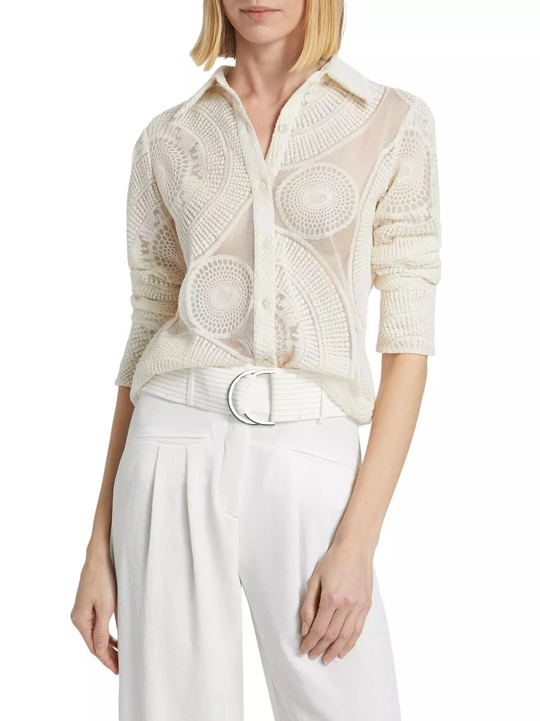 Ramy Brook Hulda Tulle Embroidered Shirt 3