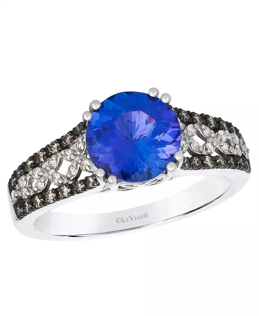 Le Vian Blue Tanzanite (1.90 ct. t.w.), Nude Diamond (.09 ct. t.w.) and Chocolate Diamond Ring (.15 ct. t.w.) in 14k Vanilla Gold