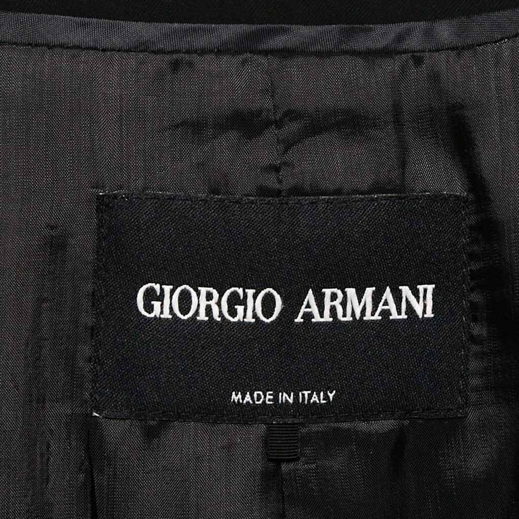 Giorgio Armani Giorgio Armani Black Gabardine Single Breasted Blazer S 4