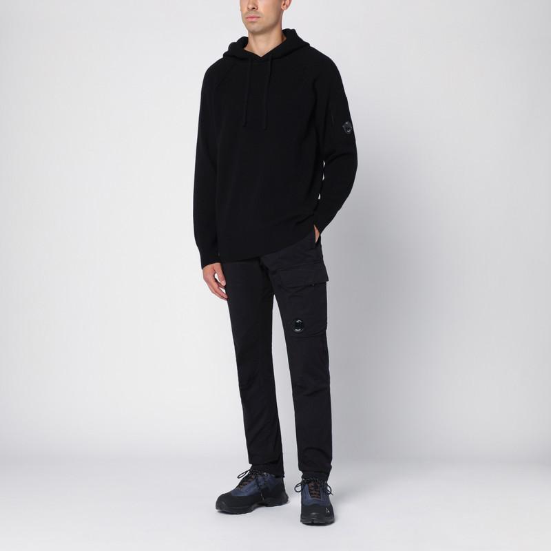 C.P. Company Black wool-blend hoodie