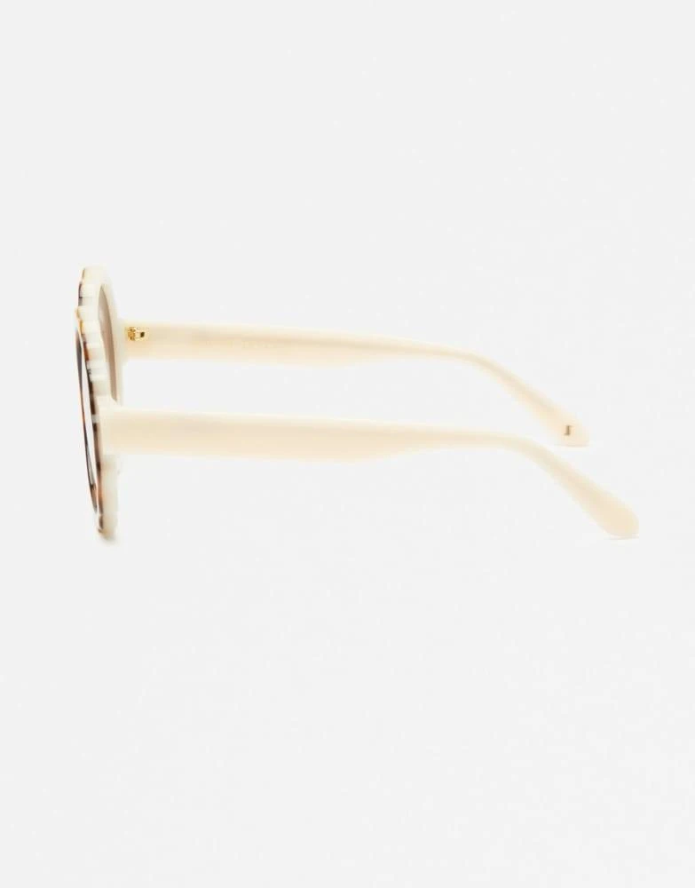 Jimmy Fairly Jimmy Fairly TheLily round scalloped sunglasses in bright tort 4