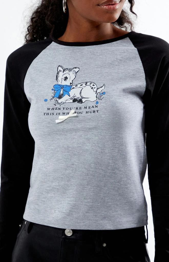 Daisy Street When You Are Mean Bow Long Sleeve T-Shirt 2