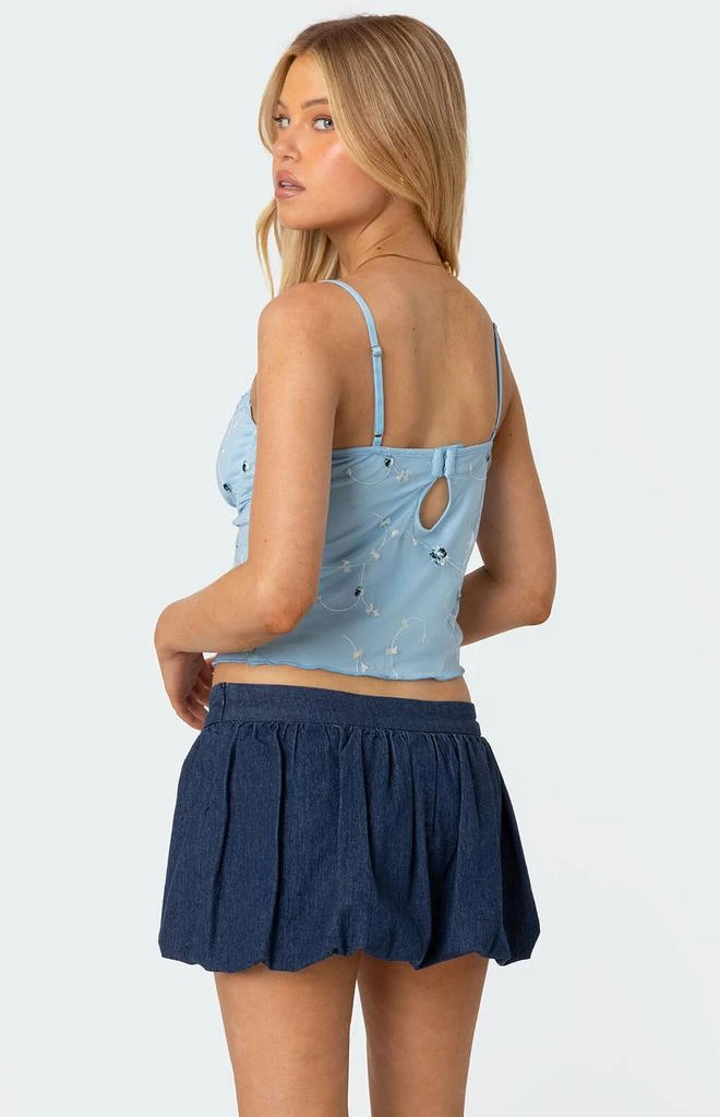 Edikted Victoria Embroidered Mesh Bra Top 4