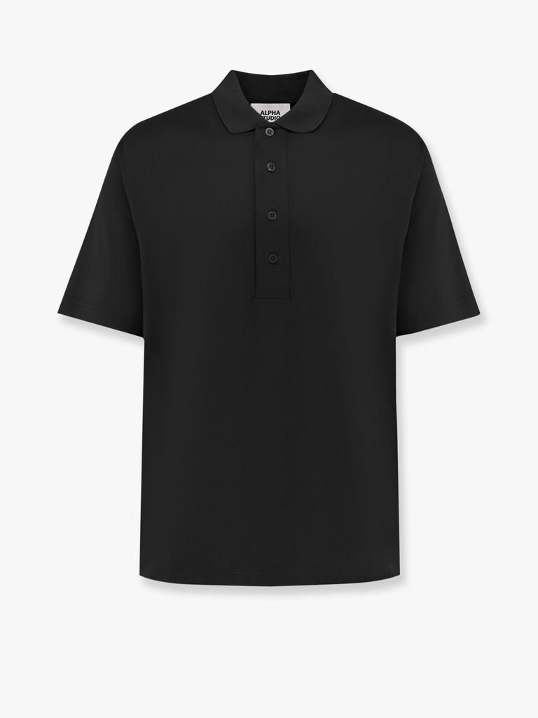 ALPHA STUDIO Cotton jersey polo shirt