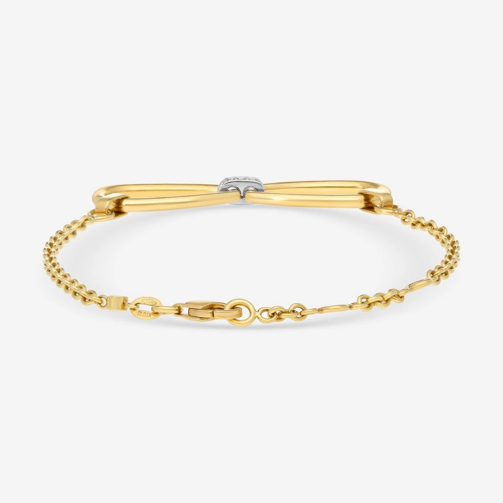 Roberto Coin Roberto Coin Classic Parisienne 18K Yellow & White Gold Diamond Chain Bracelet 9151183AJLBX 3