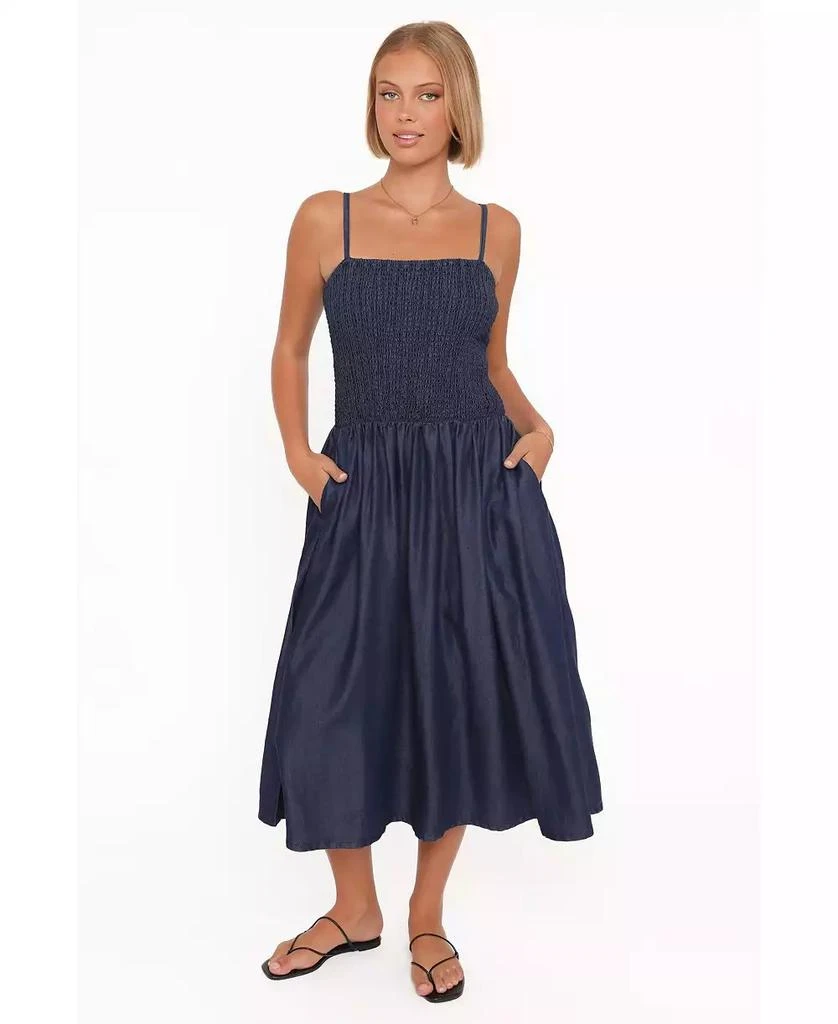 Denim Bustier Midi Dress - Exclusive  On Sale Now with Up to 20% Off |  Discover Exclusive Deals & Savings at BeyondStyle  Authentic AQUA women| dress with Limited-Time Discounts, Free Shipping,