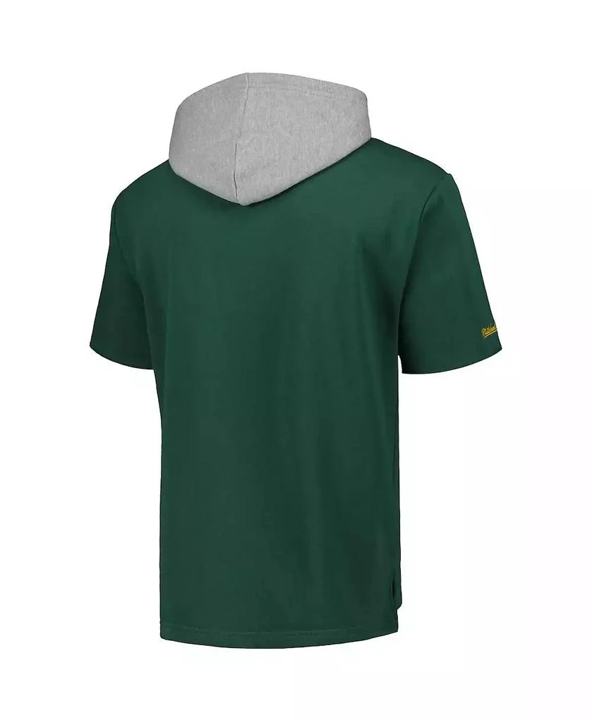 Mitchell & Ness Men's Green Green Bay Packers Postgame Short Sleeve Hoodie 3