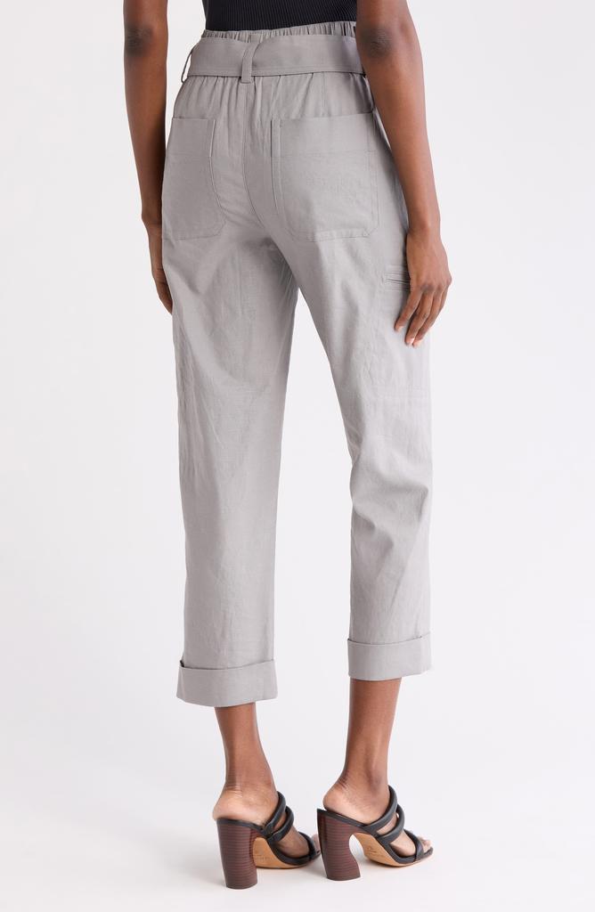Vince Belted Linen Blend Pants