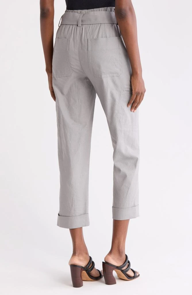 Vince Belted Linen Blend Pants 2