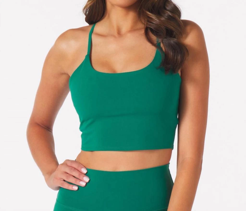 glyder Women's Pure Bra In Emerald 1