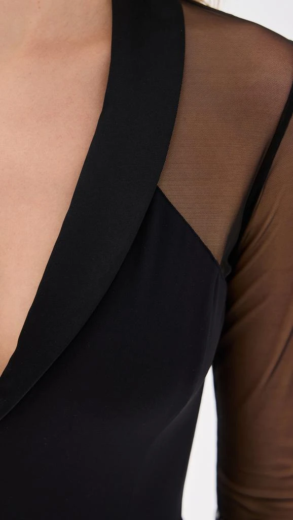 Fleur du Mal Tuxedo Thong Bodysuit 5
