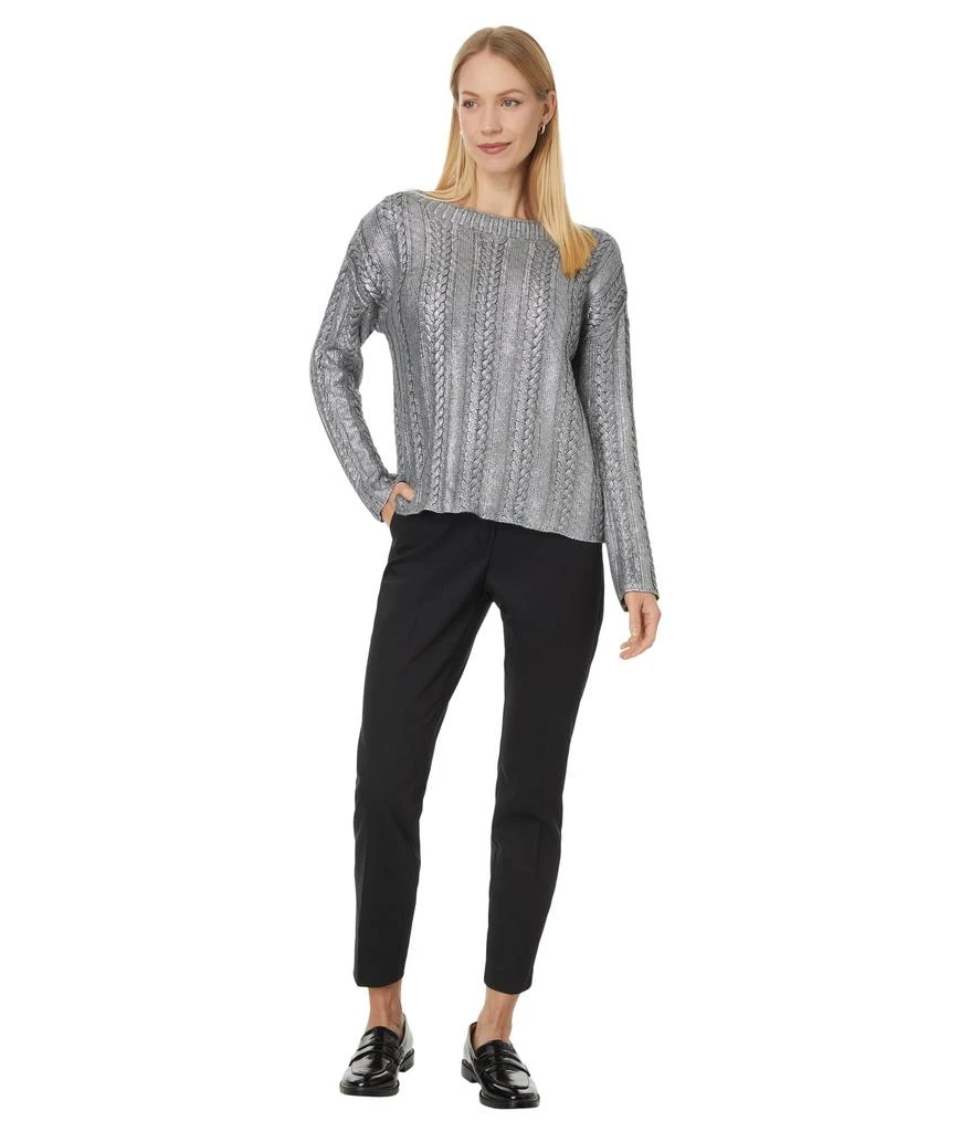 Elliott Lauren Foiled Cable - Cable Sweater with Foil Coating 4