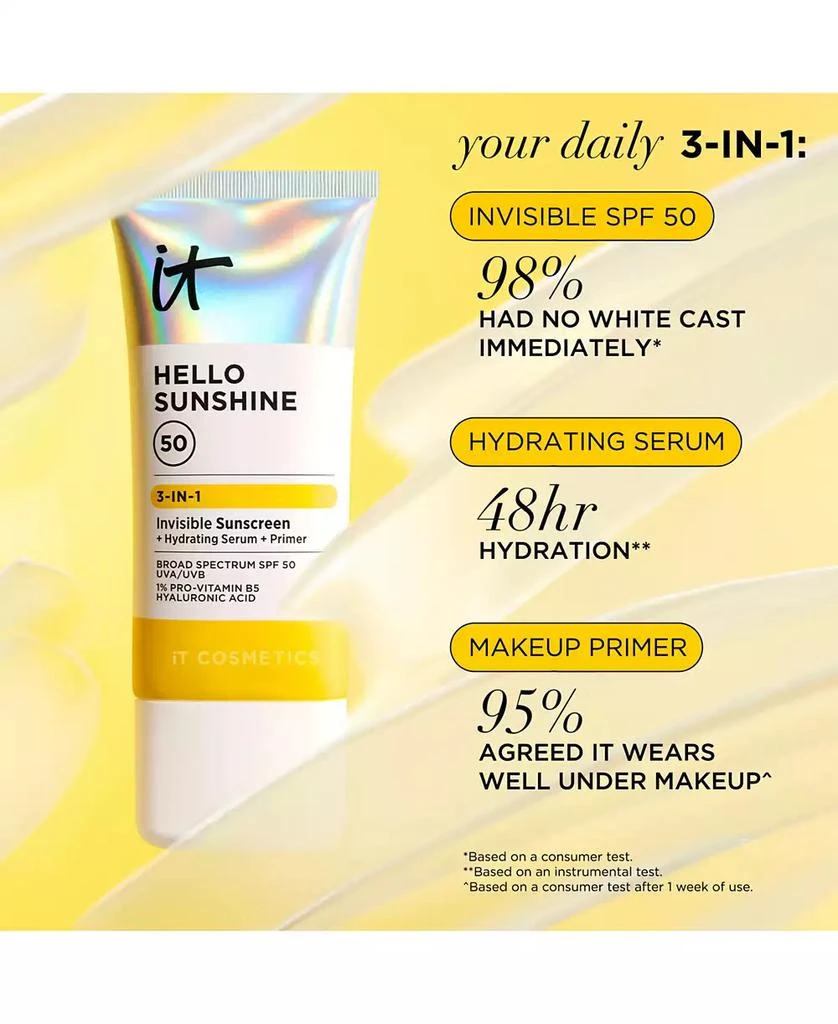 IT Cosmetics Hello Sunshine Invisible Face Sunscreen SPF 50 3