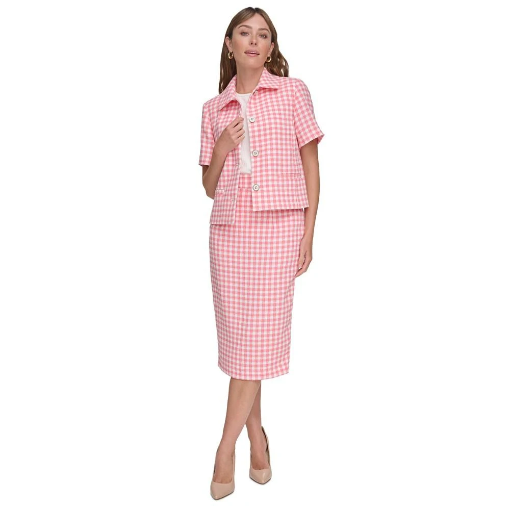 Tommy Hilfiger Women's Gingham Short-Sleeve Jacket 5