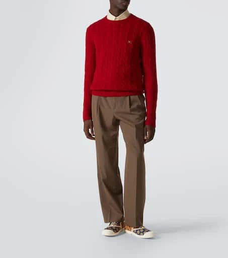 Valentino VLogo cable-knit cashmere sweater 2