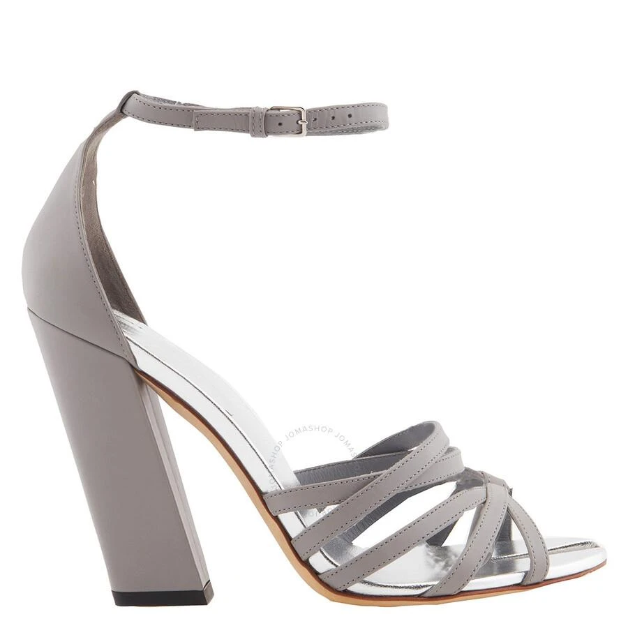 Burberry Cloud Grey Split-toe Detail Leather Hove Thong Sandals 1