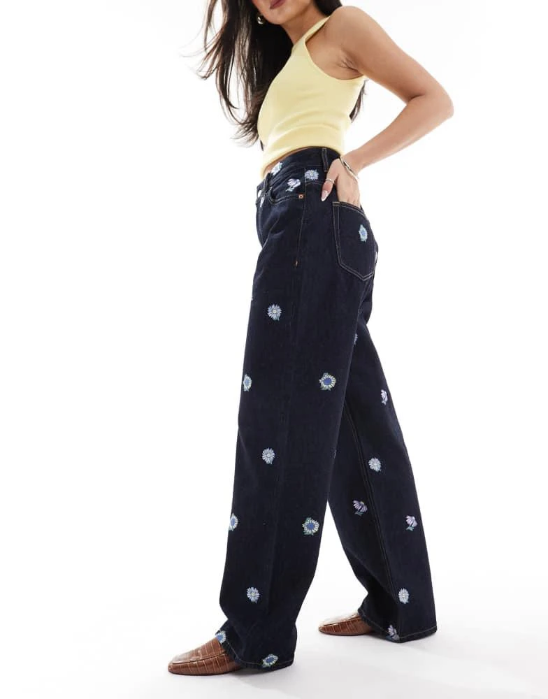 Dr Denim Dr Denim Donna baggy boyfriend jeans with flower embroidery 3