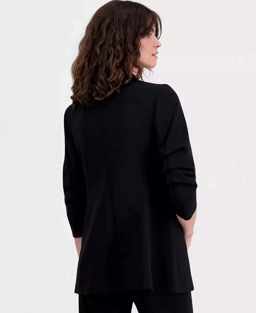 Anne Klein Women
s Scrunch-Sleeve Open-Front Blazer 4