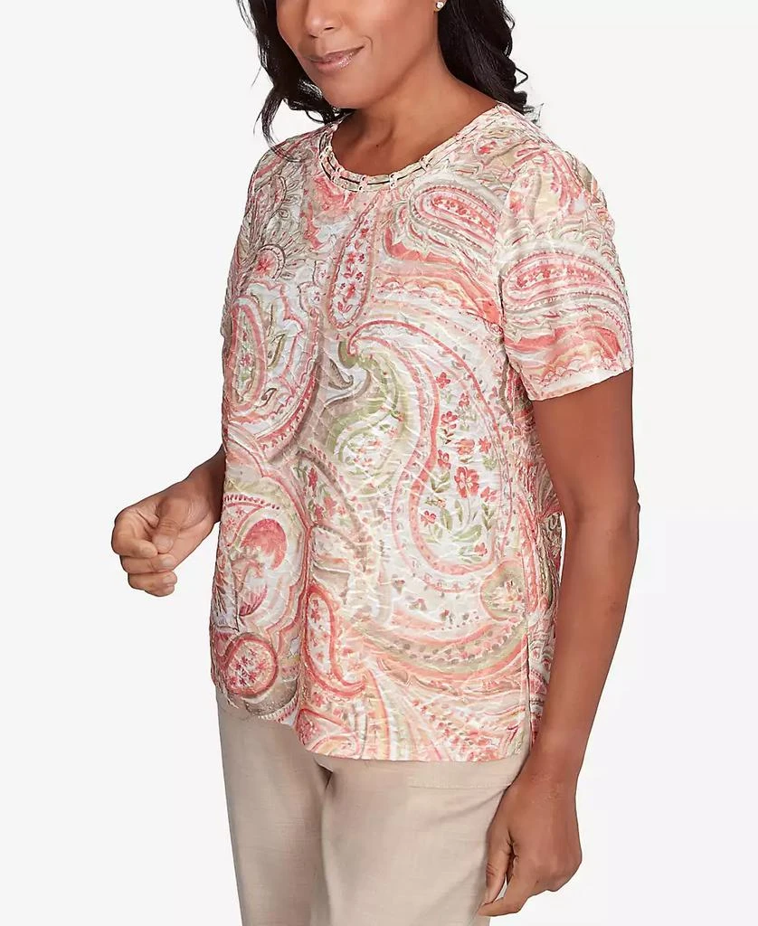 Alfred Dunner Women's Catalina Island Double-Knotted Paisley Top 2