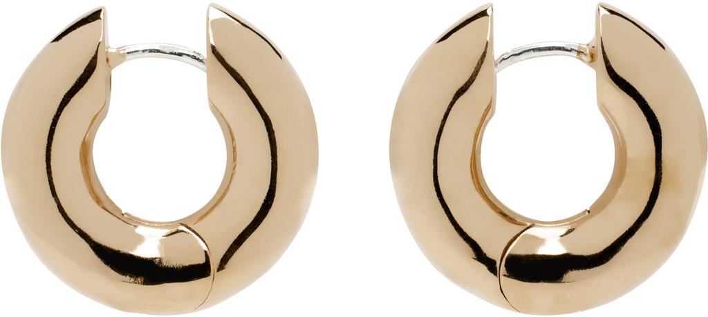 Laura Lombardi Gold Medium Terra Hoop Earrings