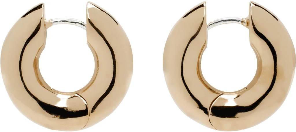 Laura Lombardi Gold Medium Terra Hoop Earrings 1