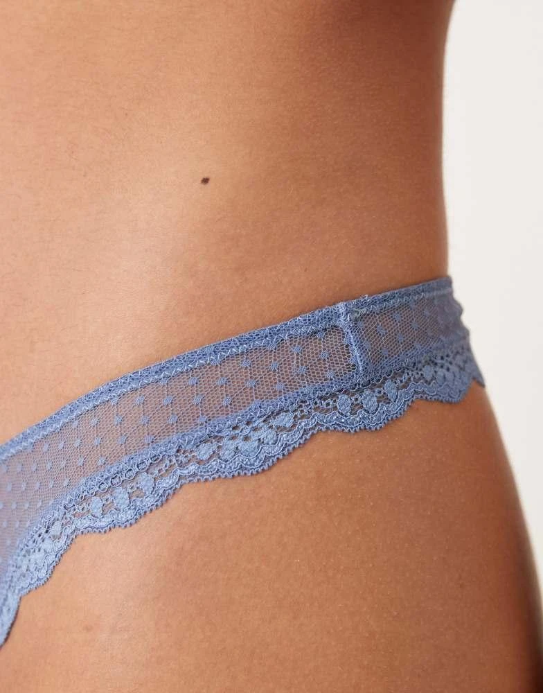 Free People Free People midweek bikini brief co-ord in harbour blue 2