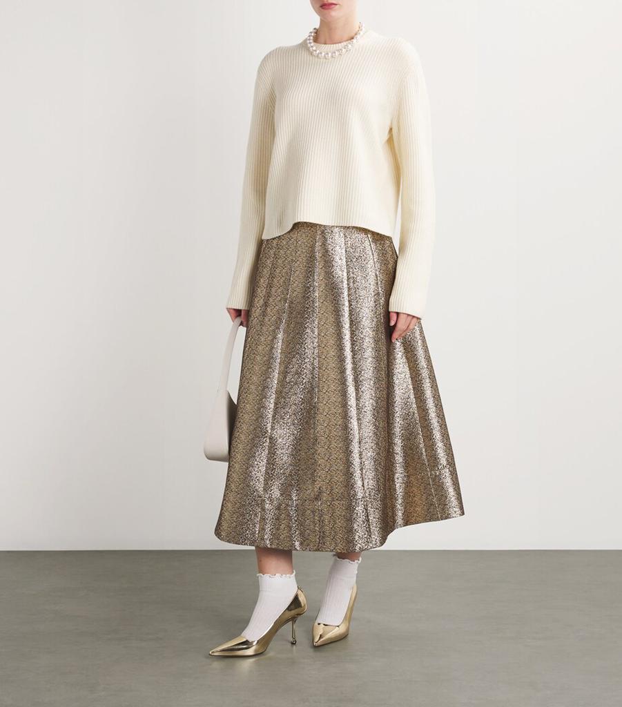 ME+EM Metallic Midi Skirt