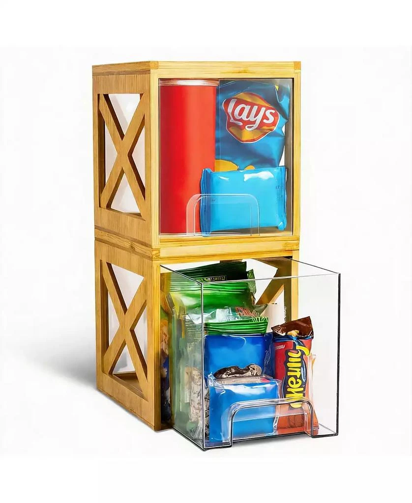 YIGII 2-Pack Clear Drawers - Kitchen 
Bathroom Storage Organizer 4