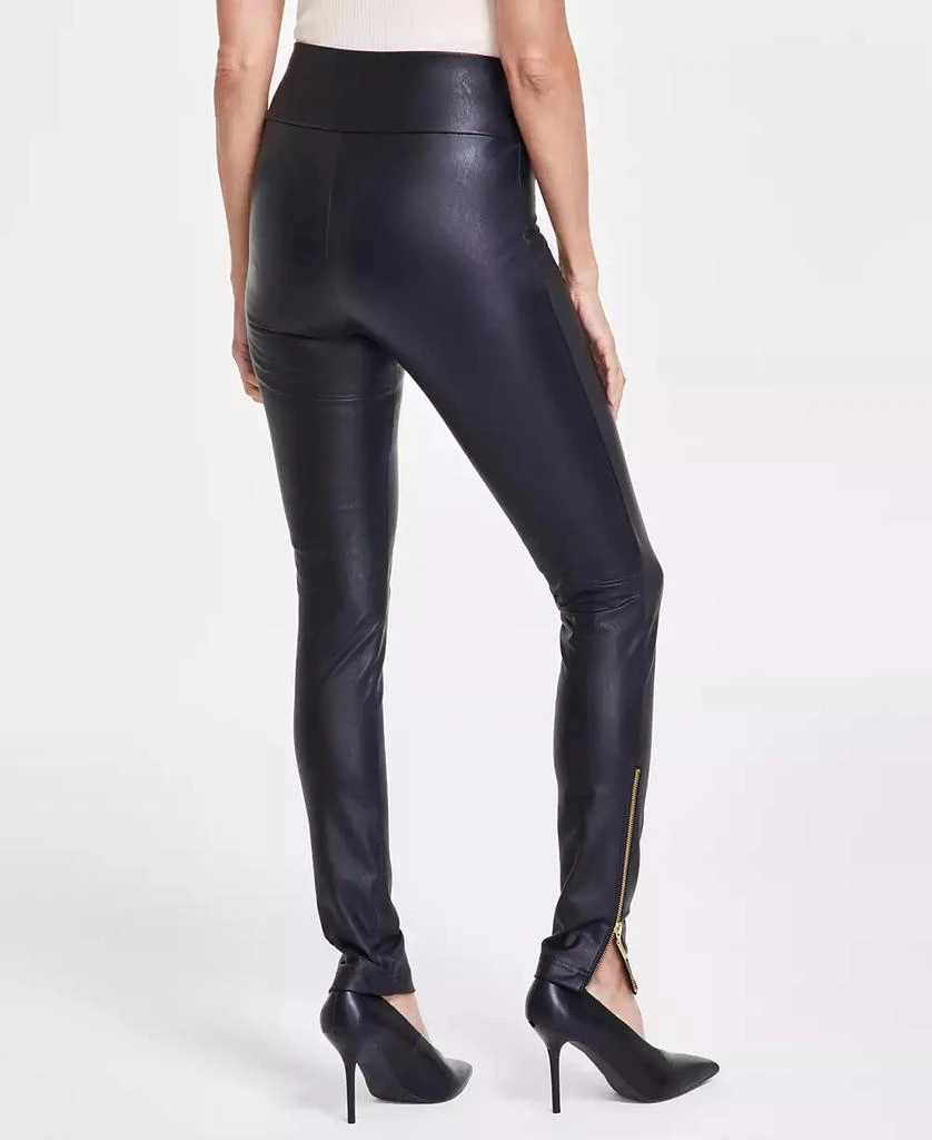 INC International Women's Mid-Rise Skinny Faux-Leather Pants, Created for Macy's 3