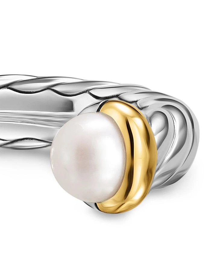 David Yurman Petite Cable Open Ring in Sterling Silver with 14K Yellow Gold, 3.4mm 5