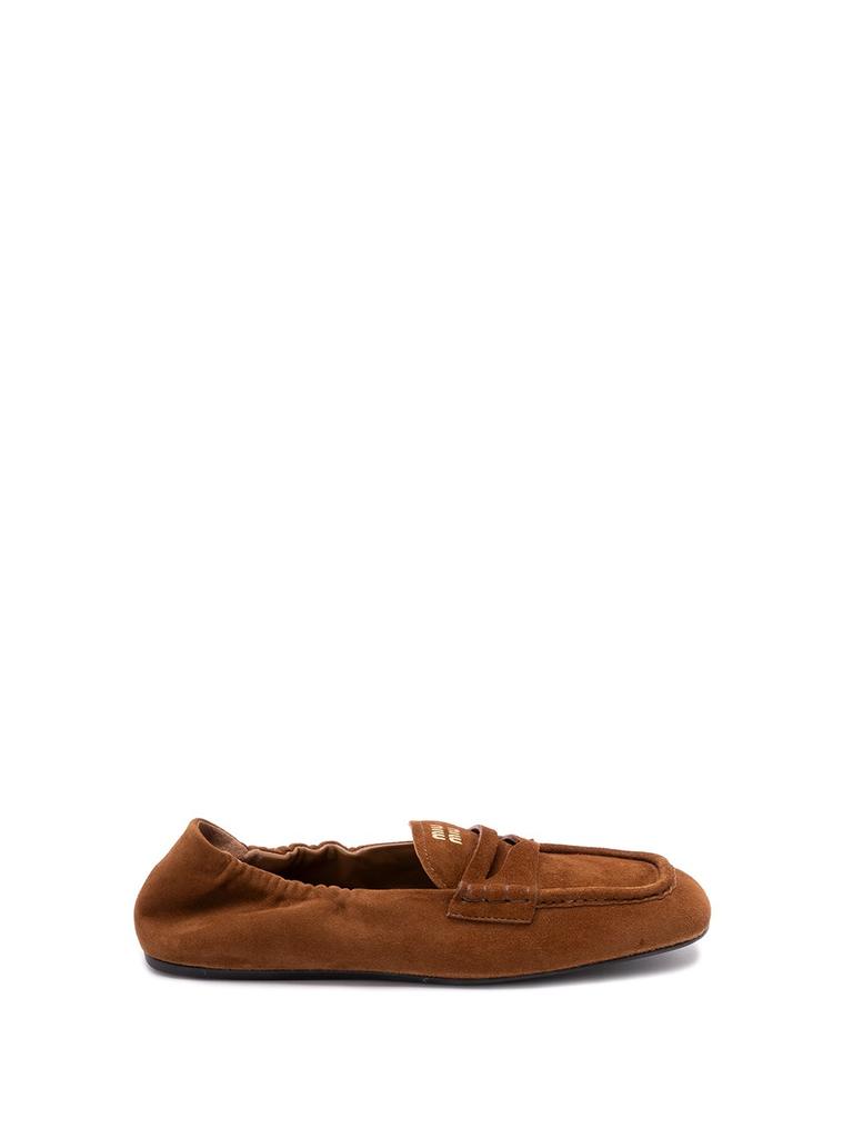 センスアップ ★ miumiu RUCHES NAPPA LEATHER LOAFERS Ruby Red Ruches Nappa Leather Loafers | Miu Miu