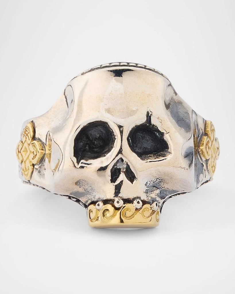 Konstantino Men's Hydra Sterling Silver and 18K Gold Skull Ring 1