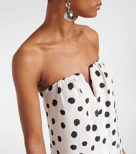 Adriana Degreas Polka-dot bustier dress 4