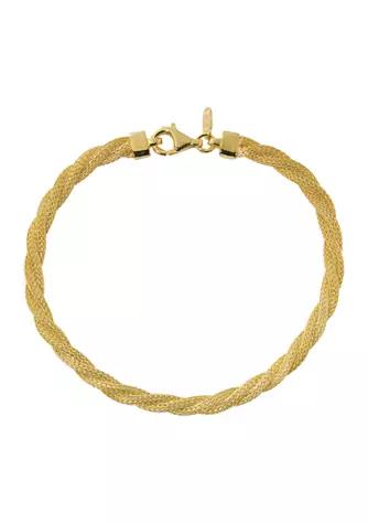 Belk Silverworks Silverworks   Italian 24K Gold Over Sterling Silver Chain Bracelet At 7.5 Inches