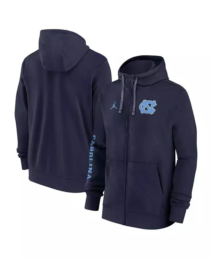 Jordan Men's Navy North Carolina Tar Heels 2024 Sideline Full-Zip Hoodie 1